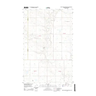2014 Map of North Chinook Reservoir NW, 2014 Print