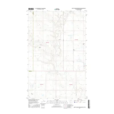 2017 Map of North Chinook Reservoir NW, 2017 Print