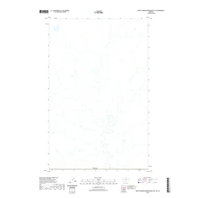 2020 Map of North Chinook Reservoir NW OE N, 2020 Print