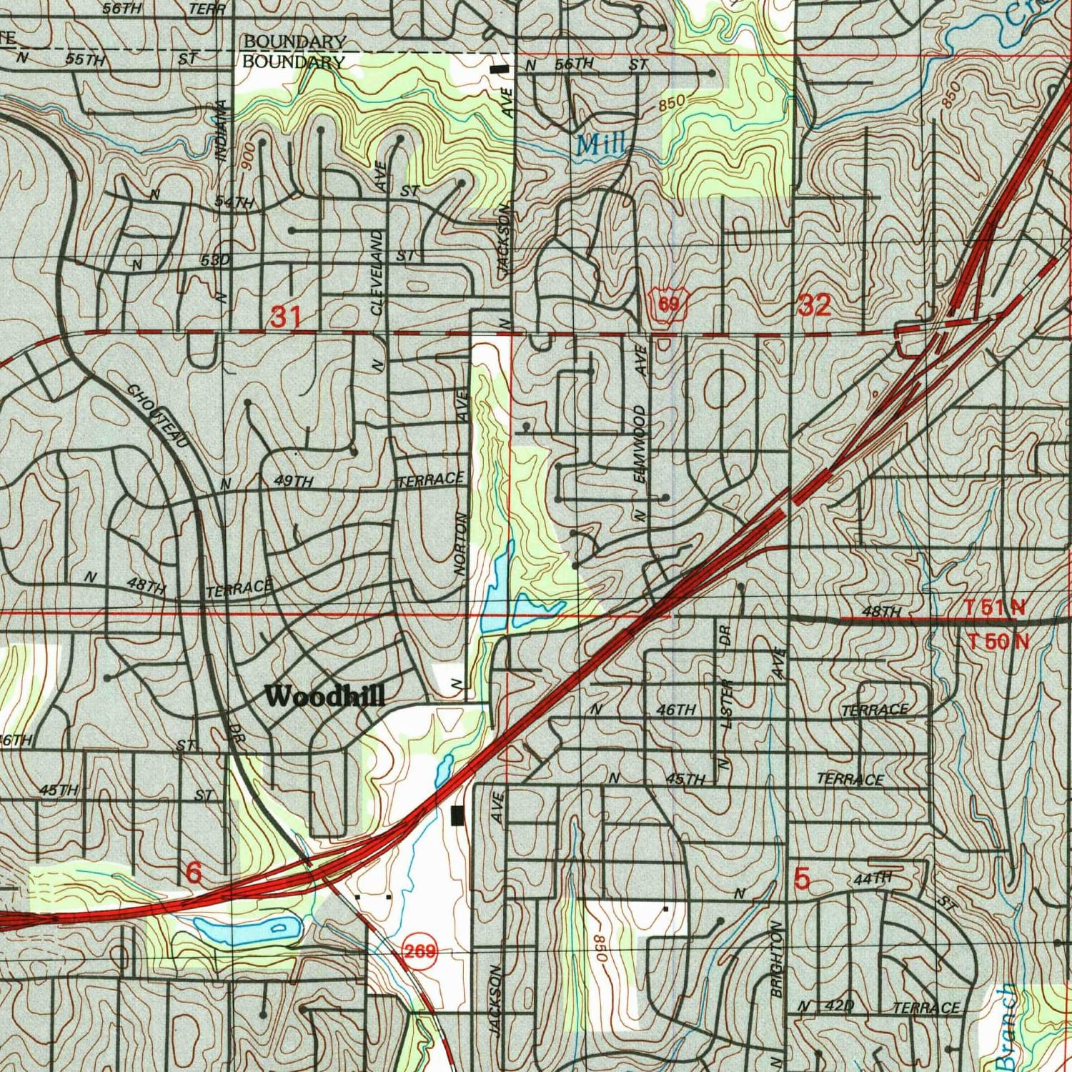 Carte Topographique Vintage Kansas City 1940 - Reproduction USGS, Format 23x28.9, Roulée Dans Un Tube
