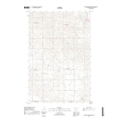2018 Map of North Killdeer Mountain, 2018 Print