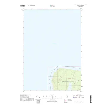 2019 Map of North Manitou Island OE N, 2019 Print
