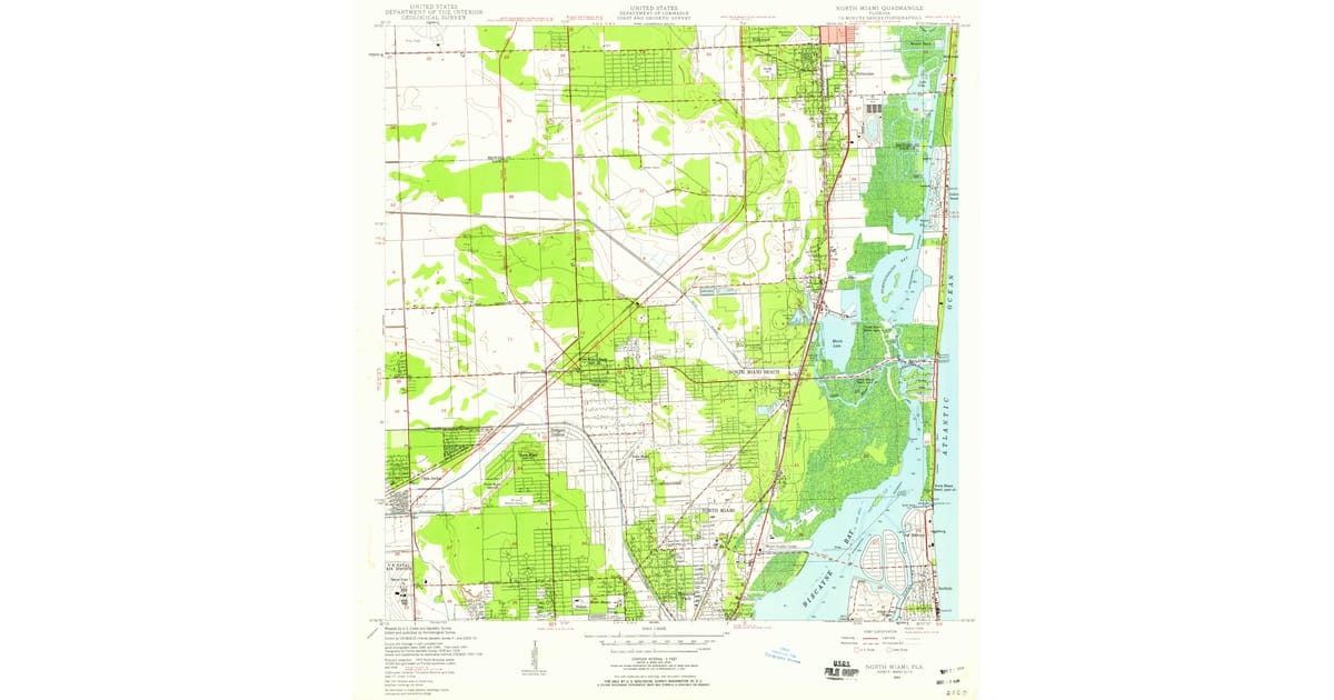 Old Maps of Aventura FL for Genealogy - North Miami Miami Dade County Fl Usgs Topo 1947 P1959 Og 1200x630 