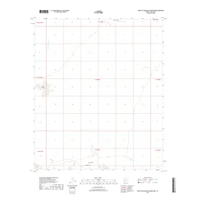 2018 Map of North of Agua Dulce Mountains, 2018 Print