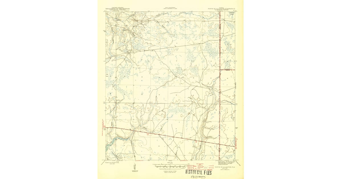 1945 Map of North Of Allanton, Bay County, FL — High-Res | Pastmaps