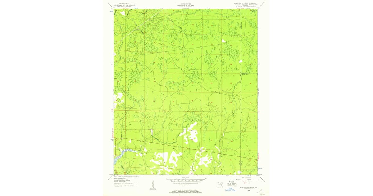 1956 Map of North Of Allanton, Bay County, FL — High-Res | Pastmaps