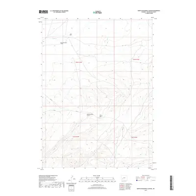 2017 Map of North Packsaddle Canyon, 2017 Print