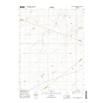 2016 Map of North Rattlesnake Butte, 2016 Print