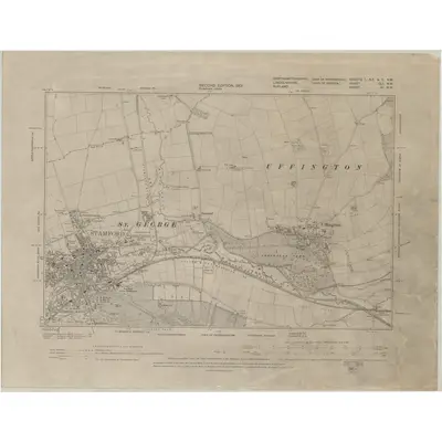 1899 Map of Northamptonshire I.NE & II.NW, 1901 Print