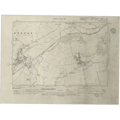 1899 Map of Northamptonshire I.SE, 1935 Print