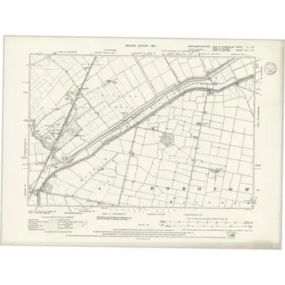 1899 Map of Northamptonshire III.NE, 1939 Print
