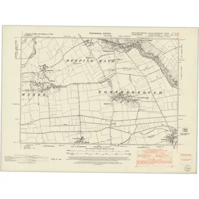 1950 Map of Northamptonshire III.NW, 1952 Print