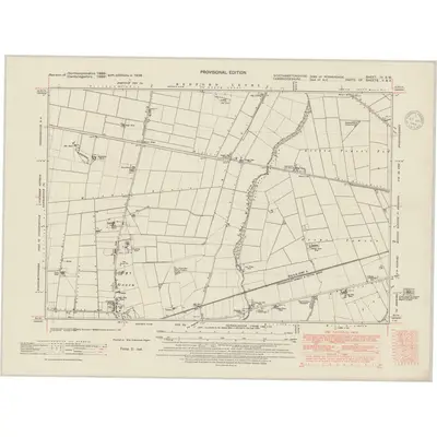 1938 Map of Northamptonshire IV.SW, 1948 Print