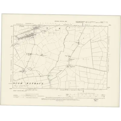 1899 Map of Northamptonshire IX.NW, 1901 Print