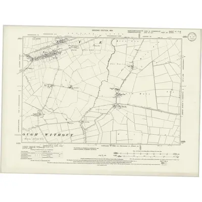 1899 Map of Northamptonshire IX.NW, 1933 Print