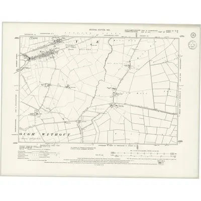 1899 Map of Northamptonshire IX.NW, 1942 Print