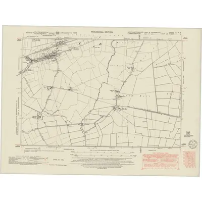 1938 Map of Northamptonshire IX.NW, 1949 Print