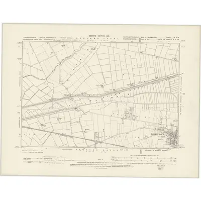 1899 Map of Northamptonshire IX.SW, 1901 Print