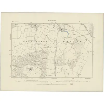 1882 Map of Northamptonshire LII.SE, 1884 Print