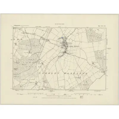 1883 Map of Northamptonshire LIII.NW, 1884 Print