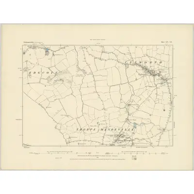 1883 Map of Northamptonshire LIV.SE, 1884 Print