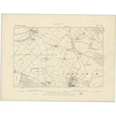 1882 Map of Northamptonshire LIX.NE, 1883 Print