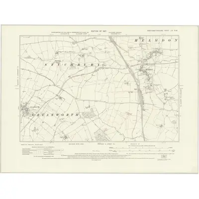 1923 Map of Northamptonshire LIX.NW, 1927 Print
