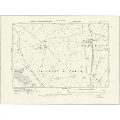 1923 Map of Northamptonshire LIX.SW, 1927 Print