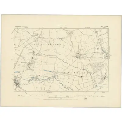 1882 Map of Northamptonshire LVI.NE, 1883 Print