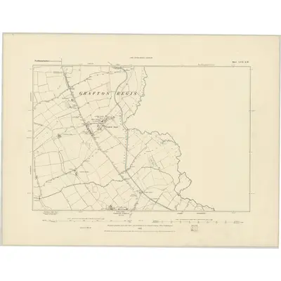 1882 Map of Northamptonshire LVII.SW, 1883 Print