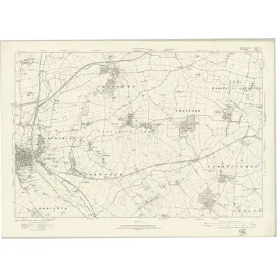 1920 Map of Northamptonshire LVIII, 1923 Print
