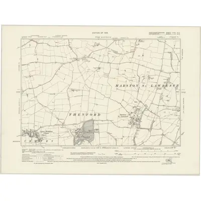 1921 Map of Northamptonshire LVIII.NE, 1923 Print