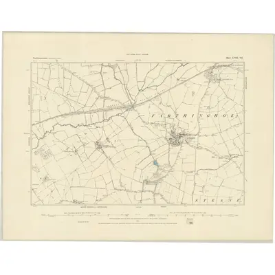 1882 Map of Northamptonshire LVIII.SE, 1884 Print