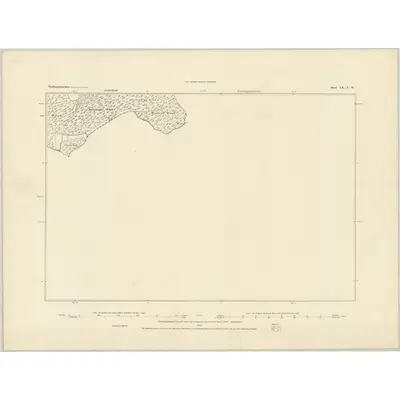 1882 Map of Northamptonshire LX.SW, 1883 Print