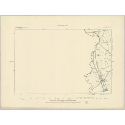 1882 Map of Northamptonshire LXII.SW, 1884 Print
