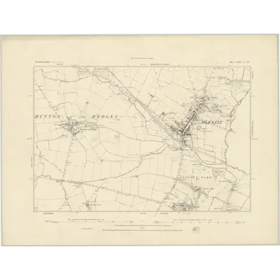 1882 Map of Northamptonshire LXIII.NW, 1883 Print