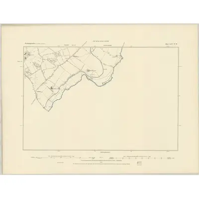1880 Map of Northamptonshire LXV.NW, 1883 Print