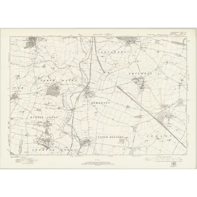 1919 Map of Northamptonshire LXVI, 1923 Print
