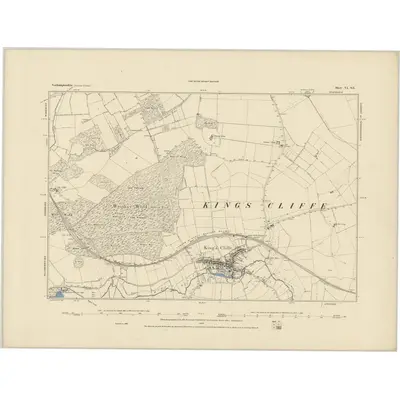 1885 Map of Northamptonshire VI.SE