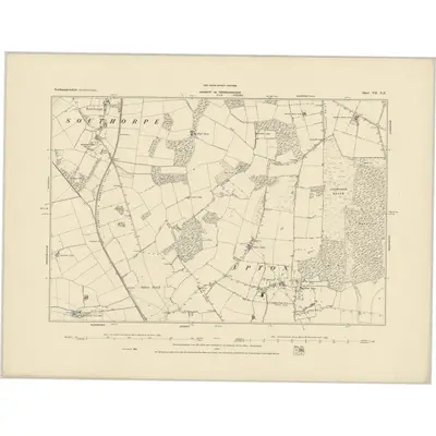 1885 Map of Northamptonshire VII.NE