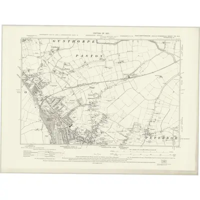 1924 Map of Northamptonshire VIII.NE, 1927 Print