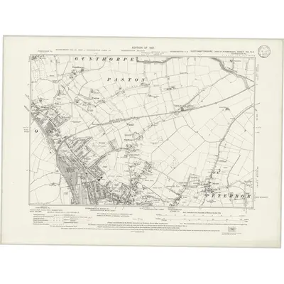 1924 Map of Northamptonshire VIII.NE, 1933 Print