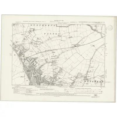 1924 Map of Northamptonshire VIII.NE, 1940 Print