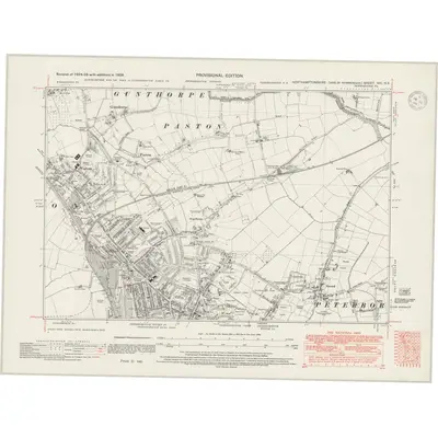 1938 Map of Northamptonshire VIII.NE, 1947 Print