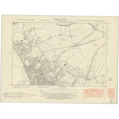 1950 Map of Northamptonshire VIII.NE, 1951 Print