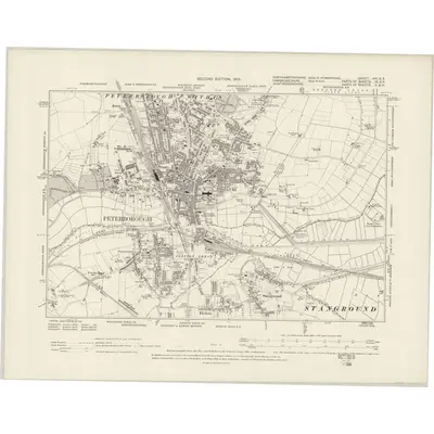 1900 Map of Northamptonshire VIII.SE, 1901 Print