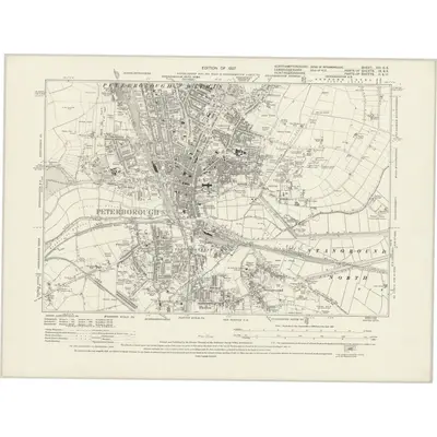 1924 Map of Northamptonshire VIII.SE, 1927 Print