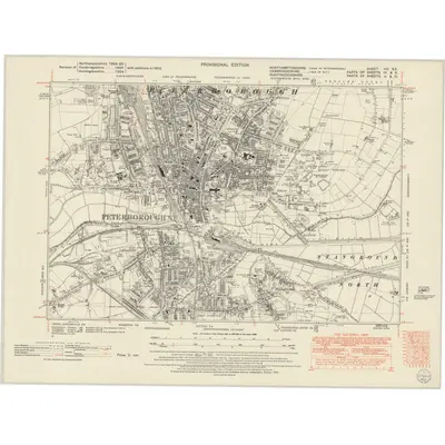 1950 Map of Northamptonshire VIII.SE, 1952 Print