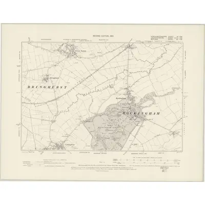 1899 Map of Northamptonshire XI.SW, 1901 Print