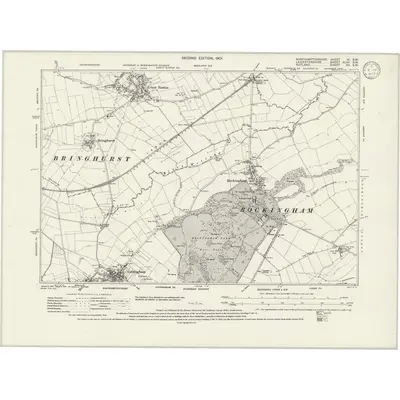 1899 Map of Northamptonshire XI.SW, 1933 Print
